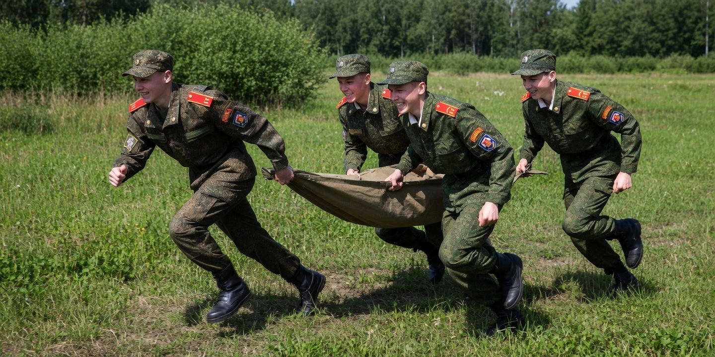 Кадеты в форме на занятиях